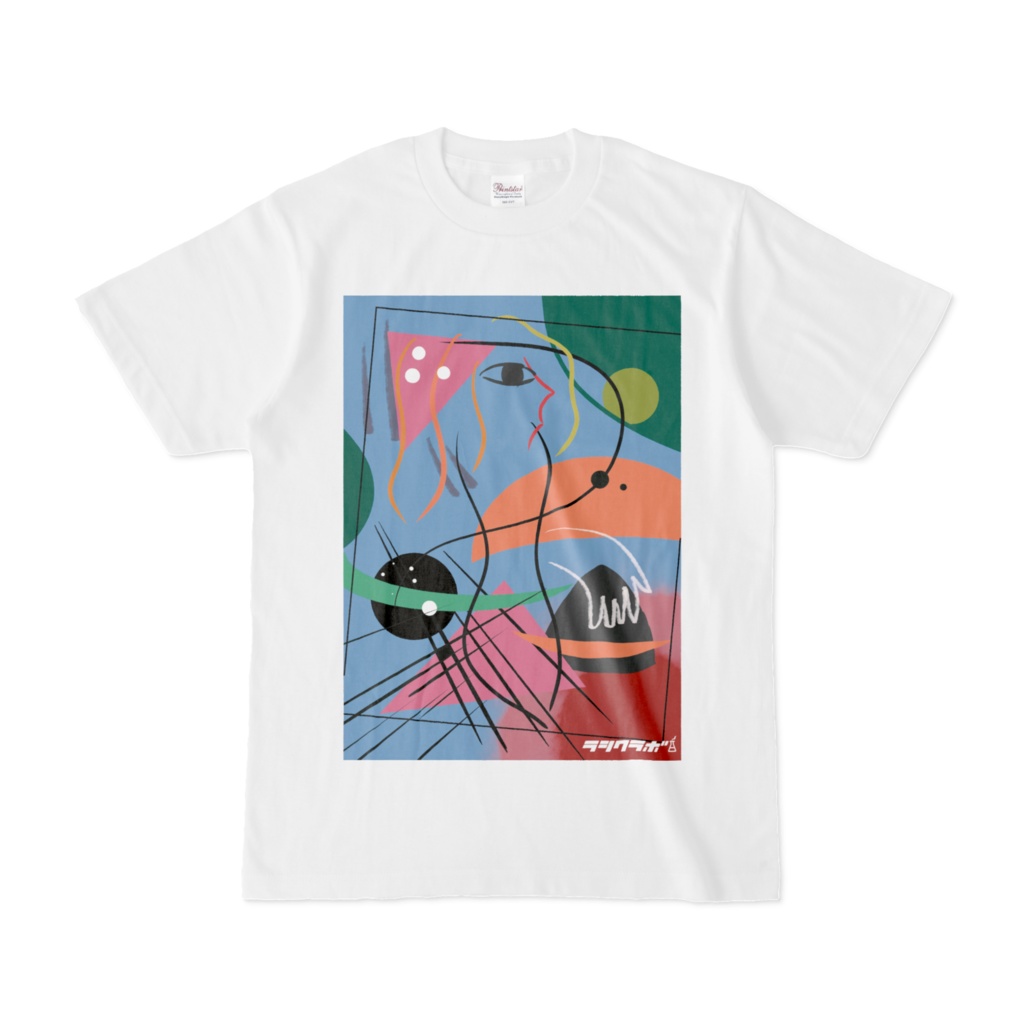 椅子に座る女性　Tシャツ