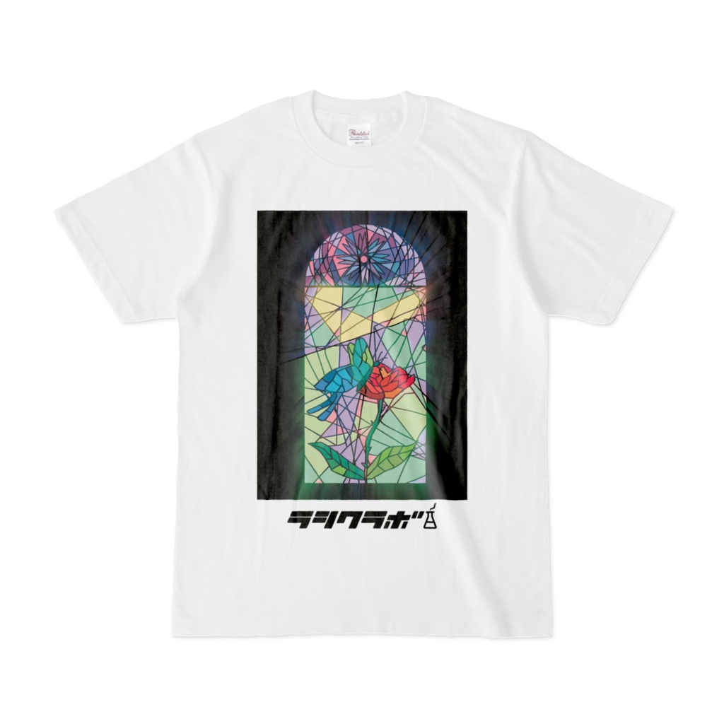 蝶々と花のステンドグラス