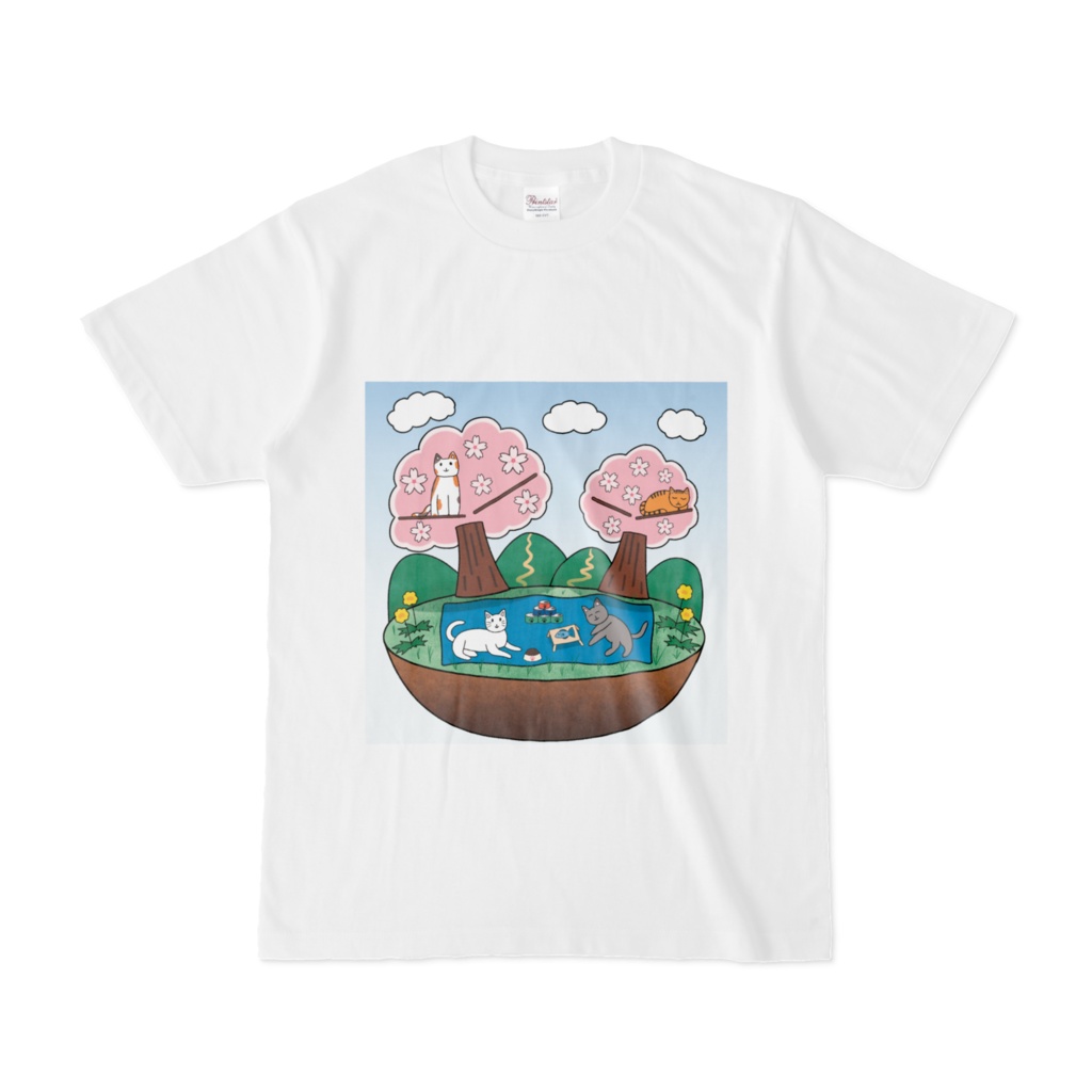 【Tシャツ】ネコさん達のお花見会