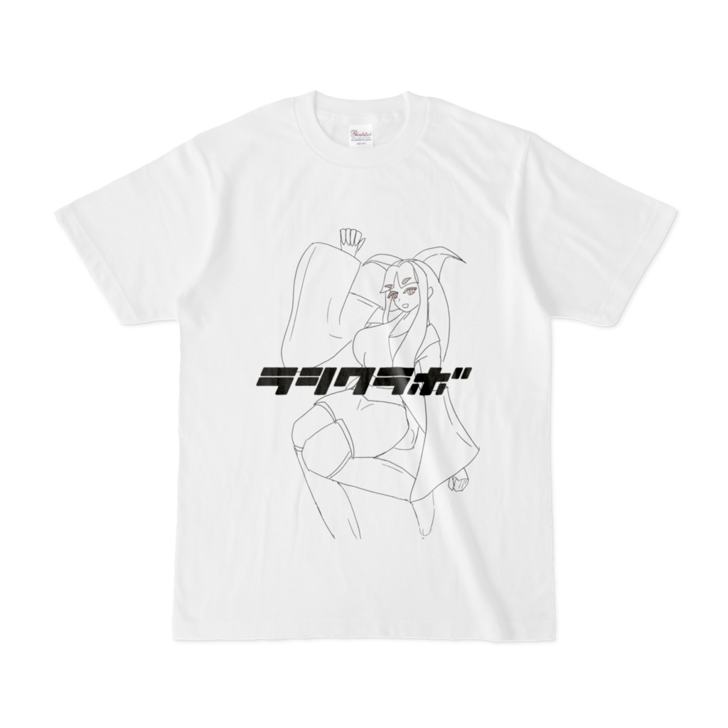 ケモミミ女の子　線画Tシャツ