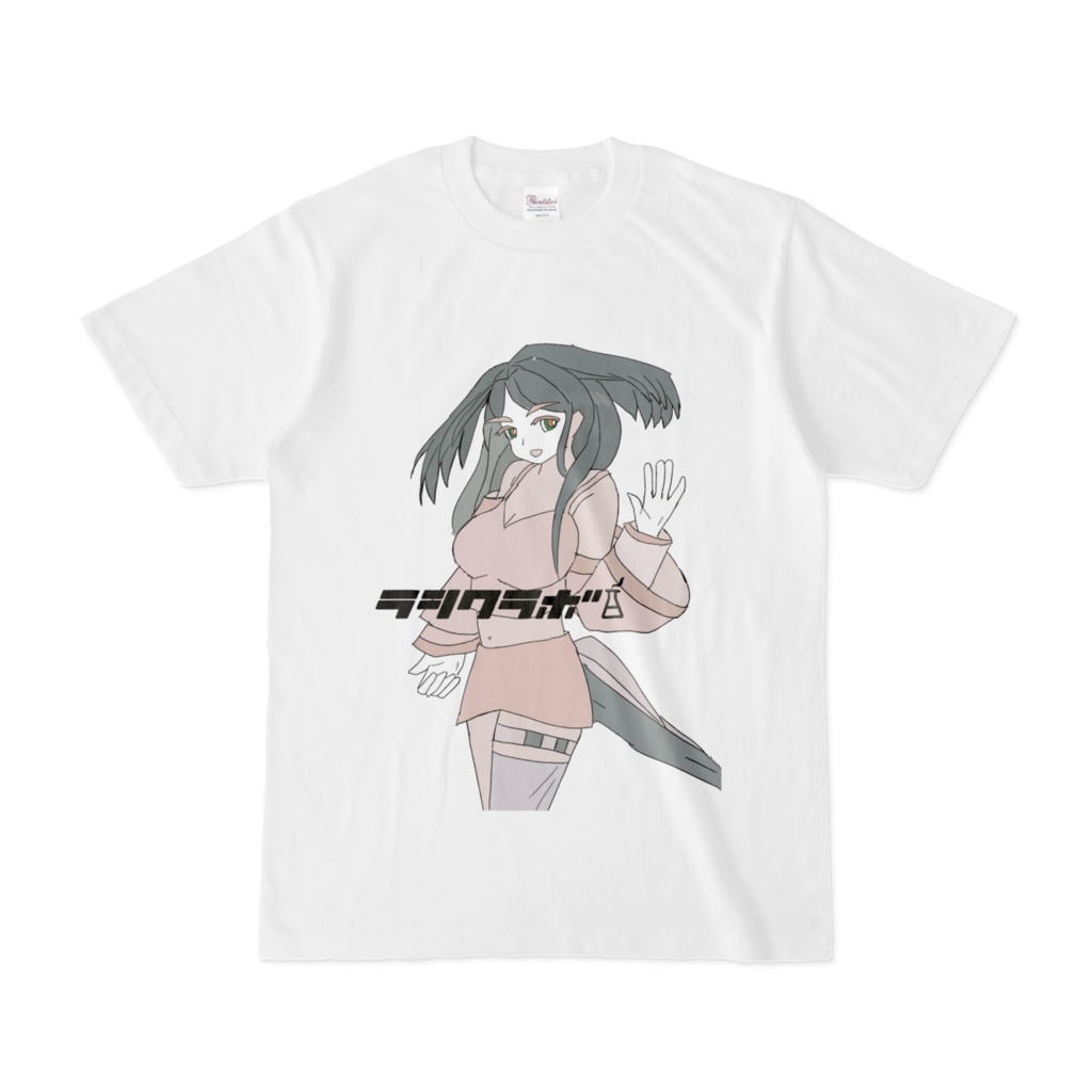 モノクロTシャツ　鳥っ子幸運シャツ。