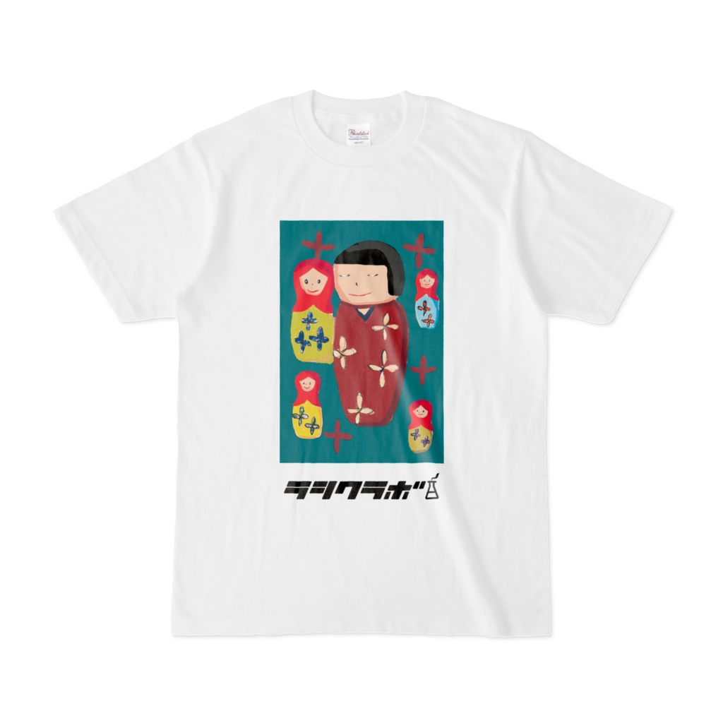 こけし　マトリョーシカ　Tシャツ