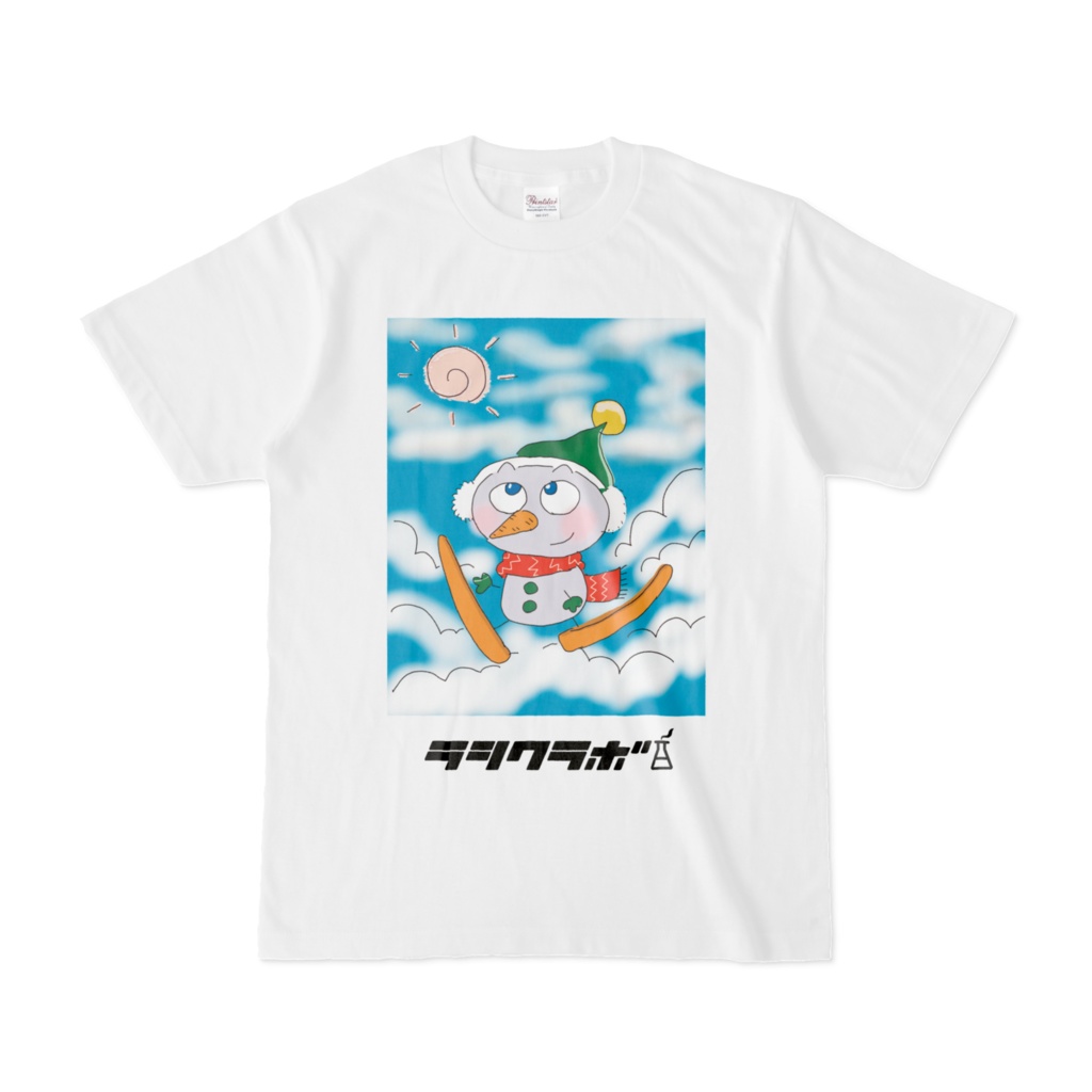 雪だるま スキー Tシャツ