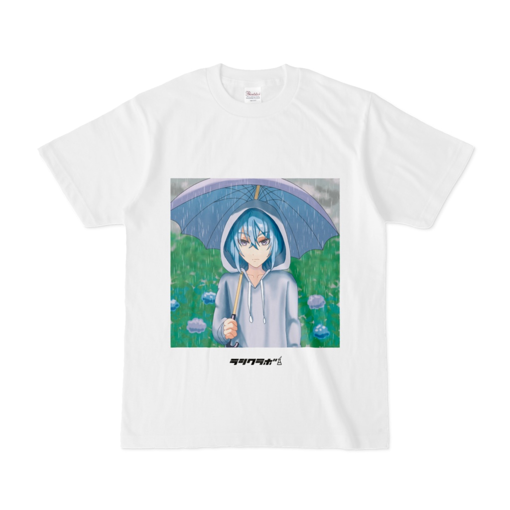 雨の中佇むイケメン