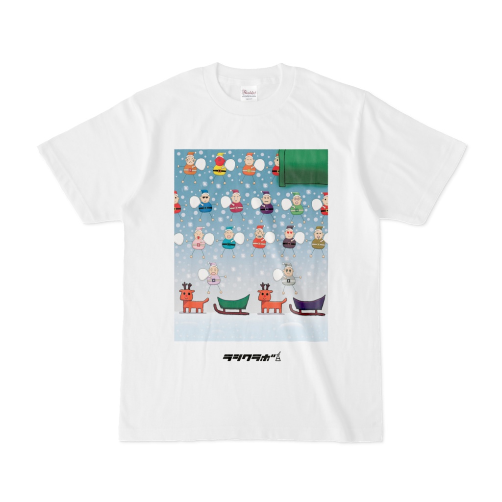 サンタ カラフル Tシャツ