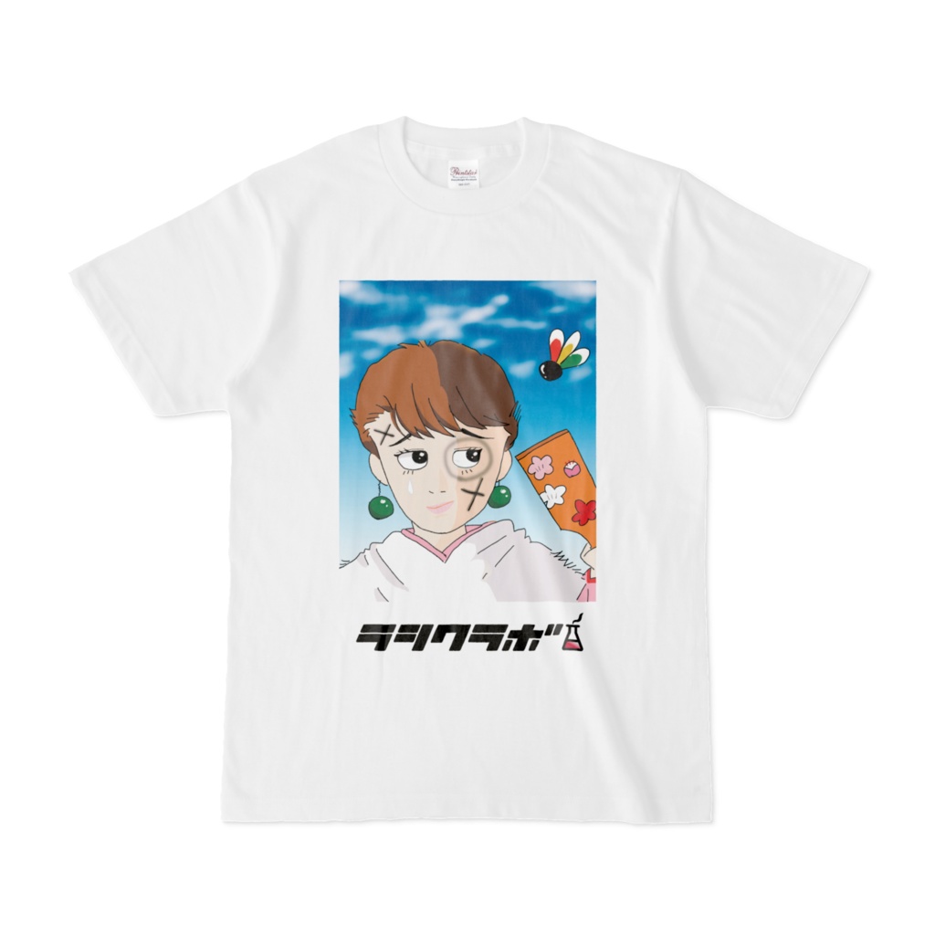 成人式と、羽根つき　Tシャツ