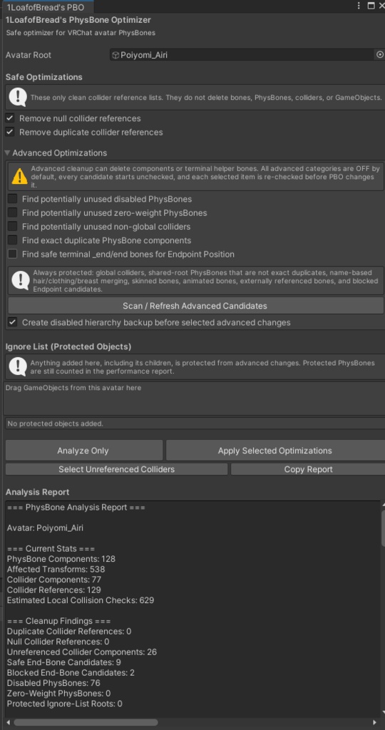 1LoafofBread's PhysBone Optimizer v2.0