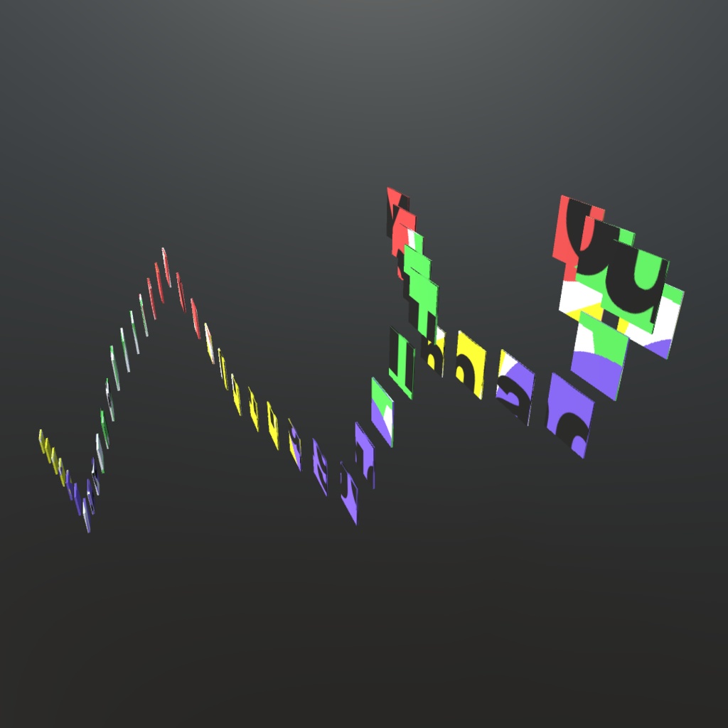 トリックアート風オブジェクト(Perceptual art Objects)