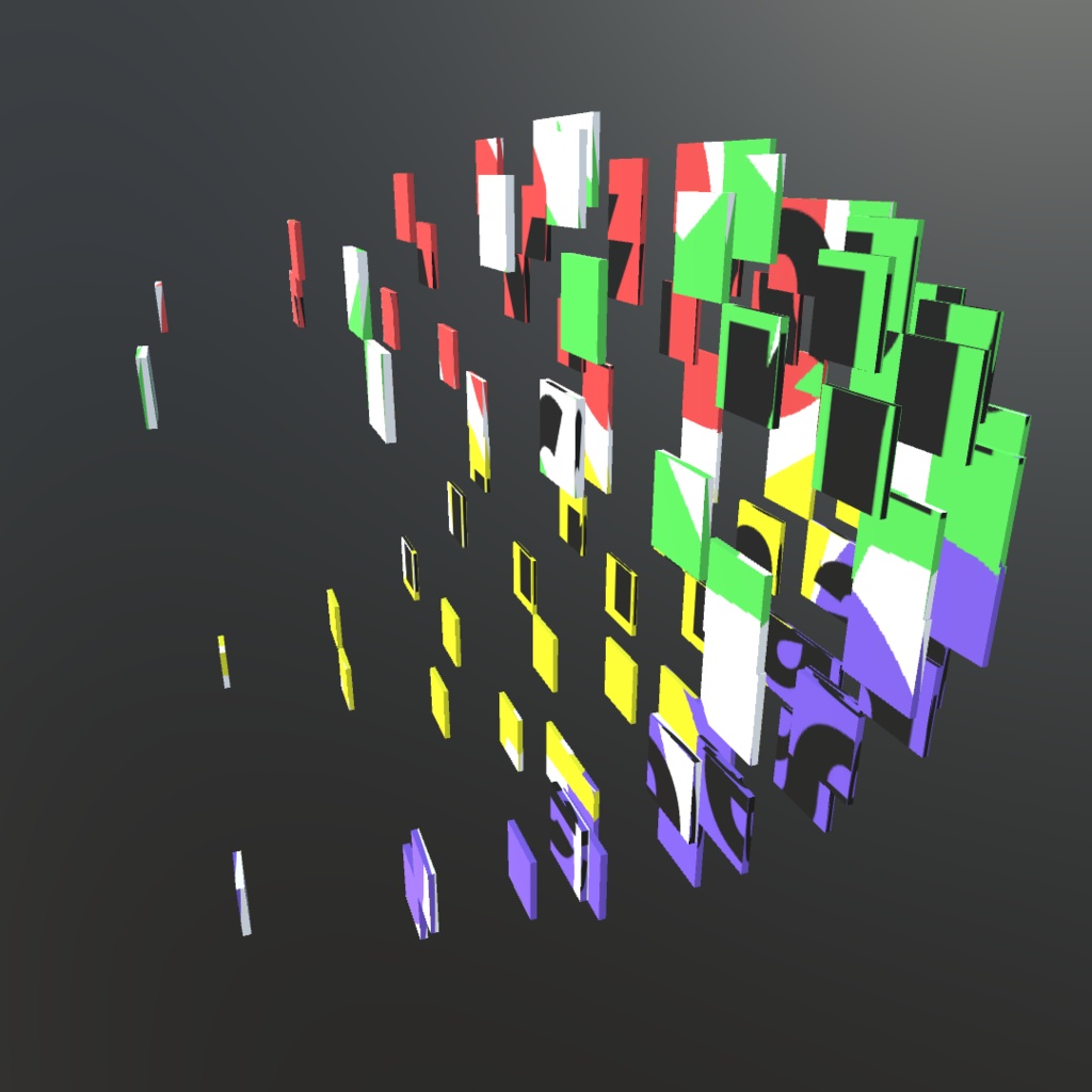 トリックアート風オブジェクト(Perceptual art Objects)