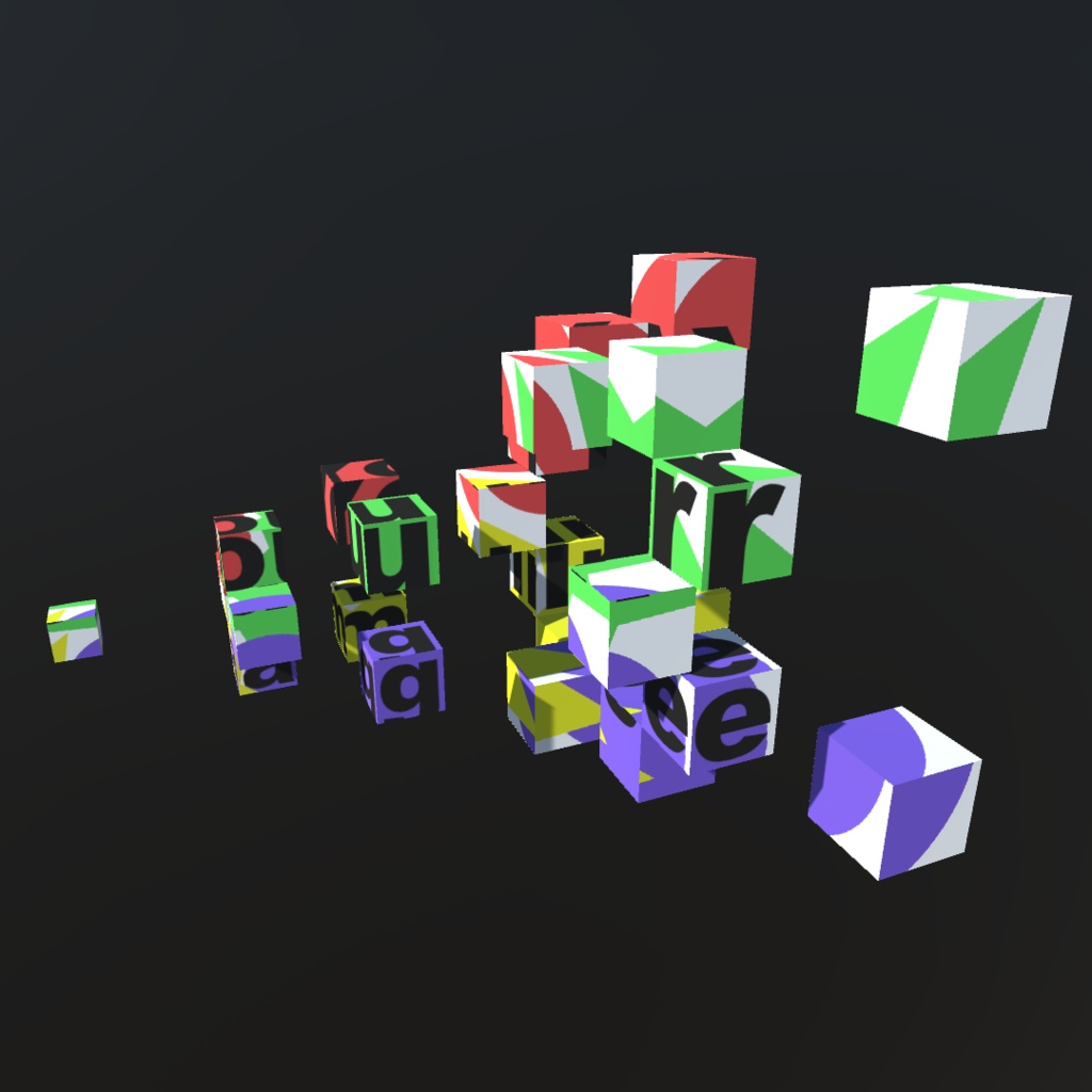 トリックアート風オブジェクト(Perceptual art Cubes)