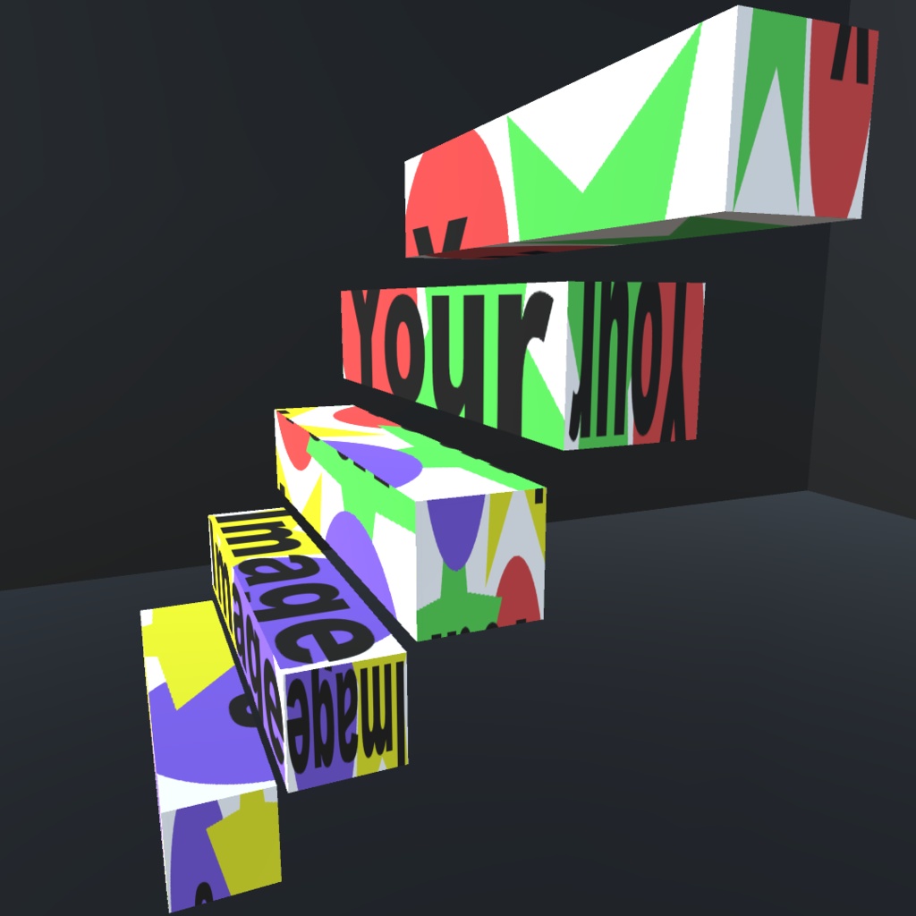 トリックアート風オブジェクト(Perceptual art Cubes)