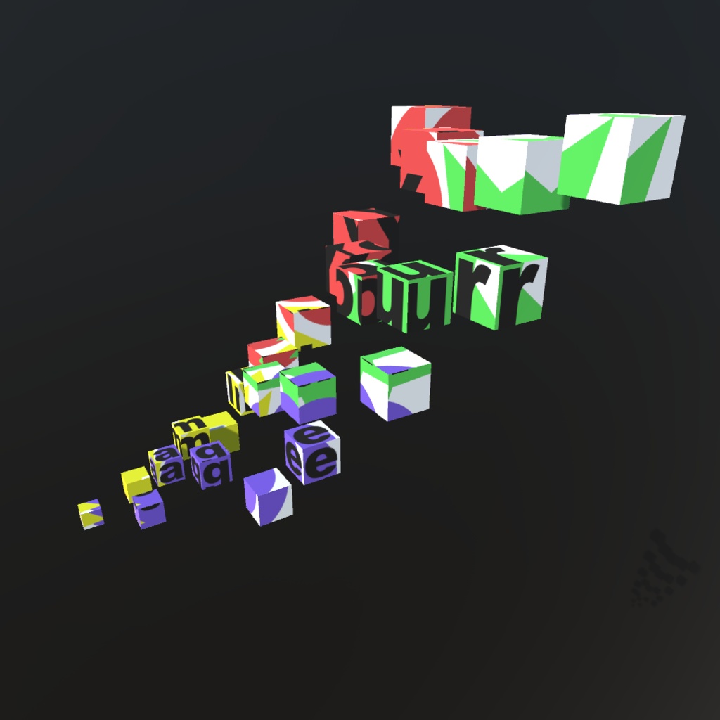 トリックアート風オブジェクト(Perceptual art Cubes)