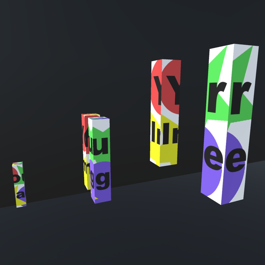 トリックアート風オブジェクト(Perceptual art Cubes)