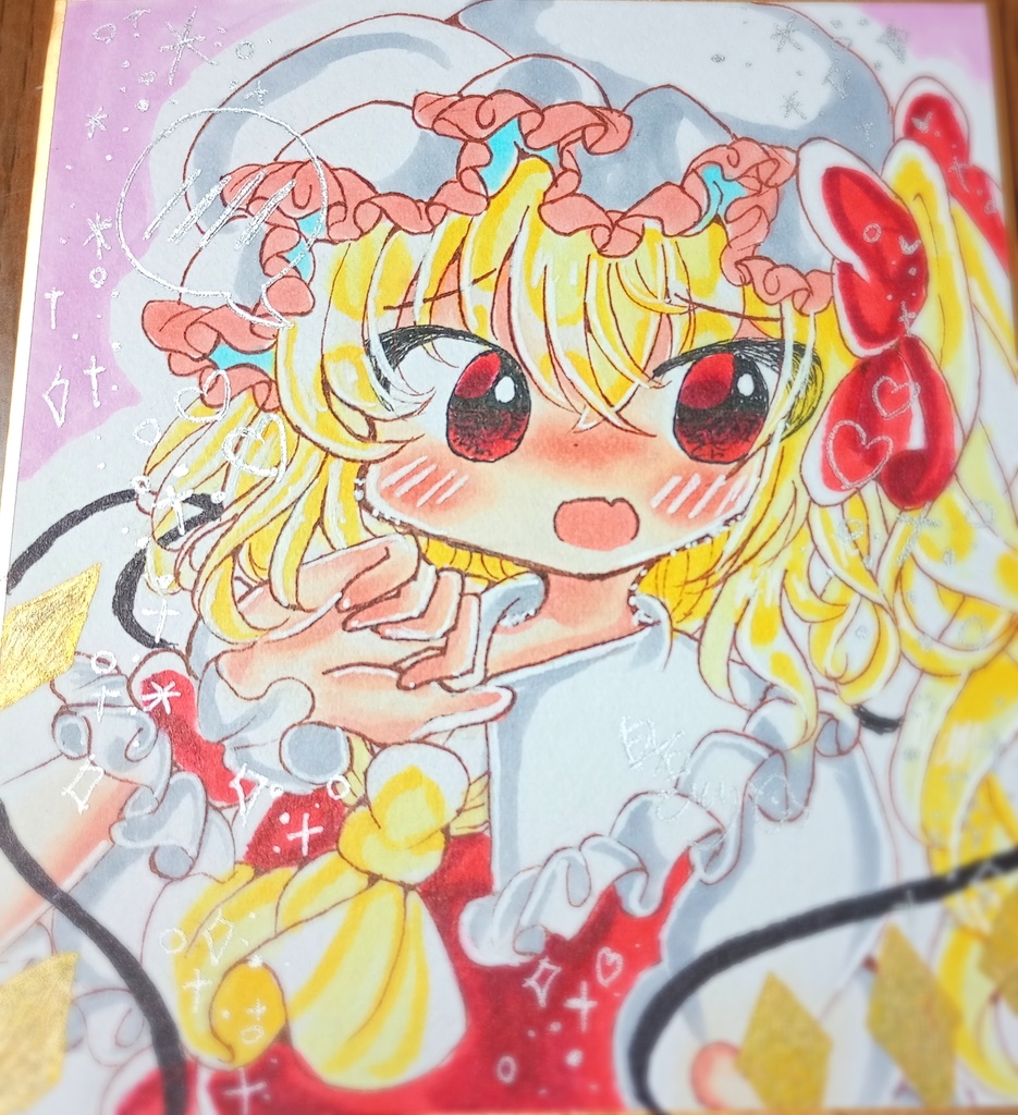 照れ顔フランちゃん小色紙