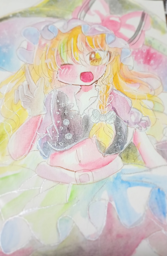 水彩イラスト 霧雨魔理沙