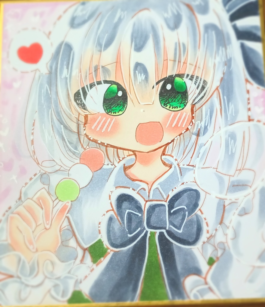 魂魄妖夢 アナログ直筆色紙 コピック