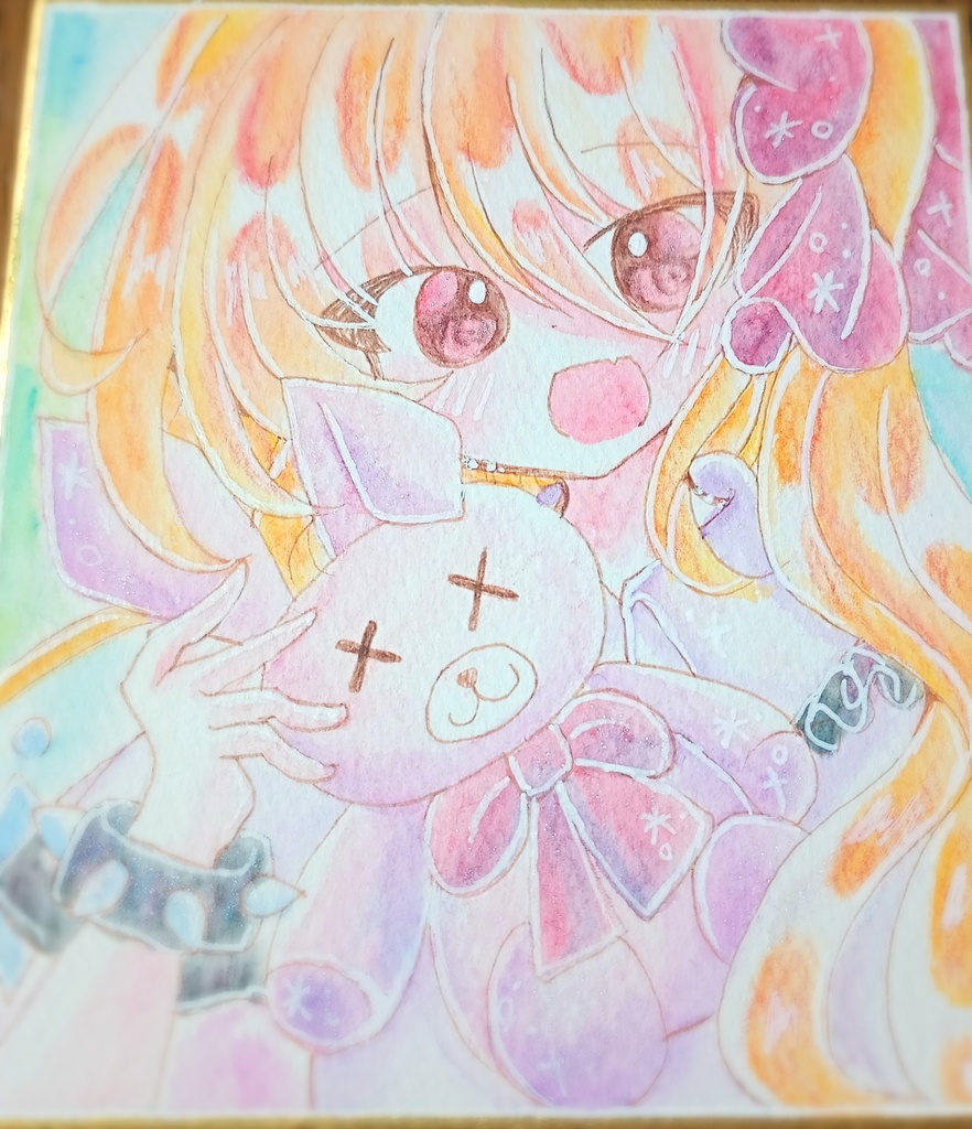 水彩 フランドール色紙