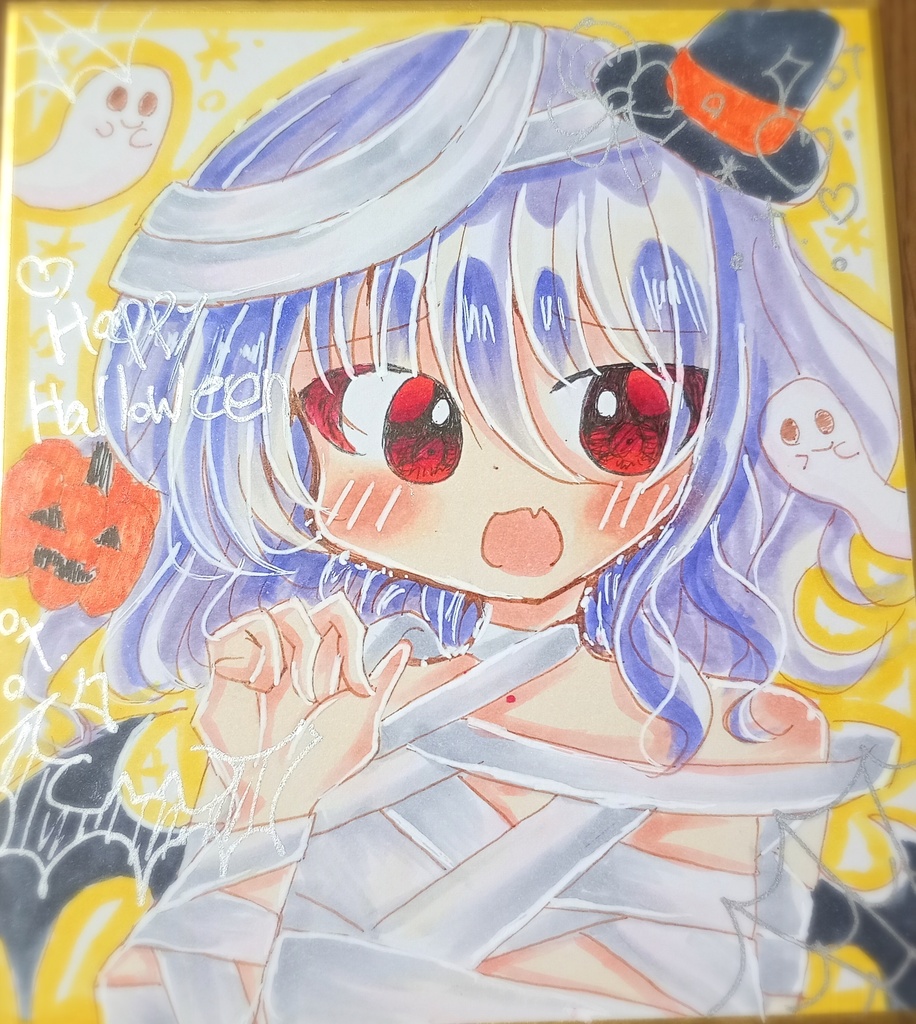 ハロウィンレミリア色紙