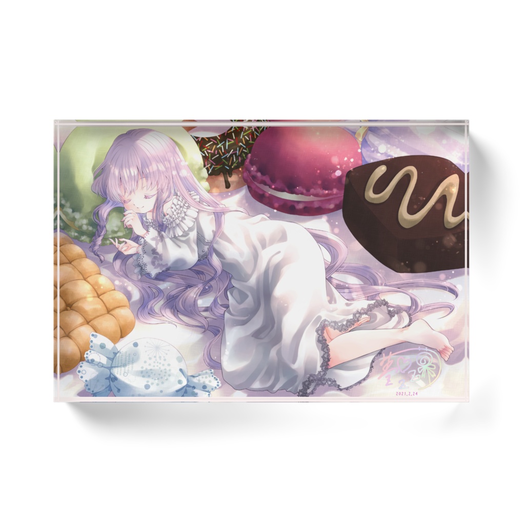 【3周年記念】夢乃名菓アクリルブロック【イラスト:水谷悠珠先生】