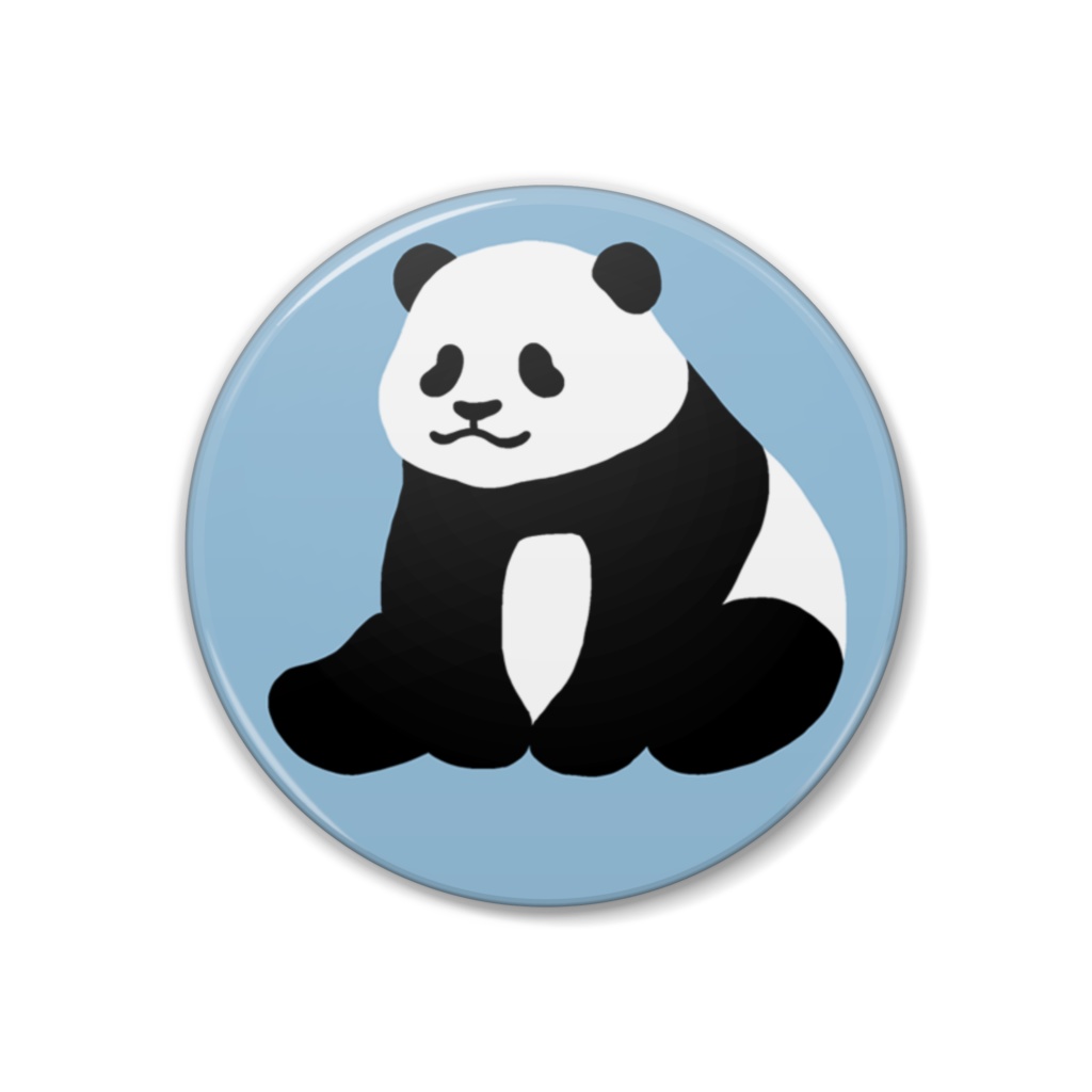 おすわりパンダ　ブルー