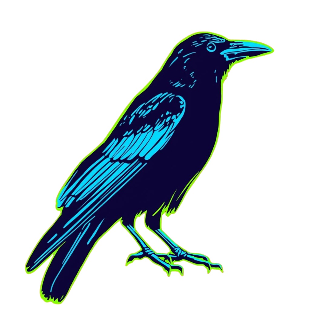 闇をまとう芸術家:カラスのクリップアート