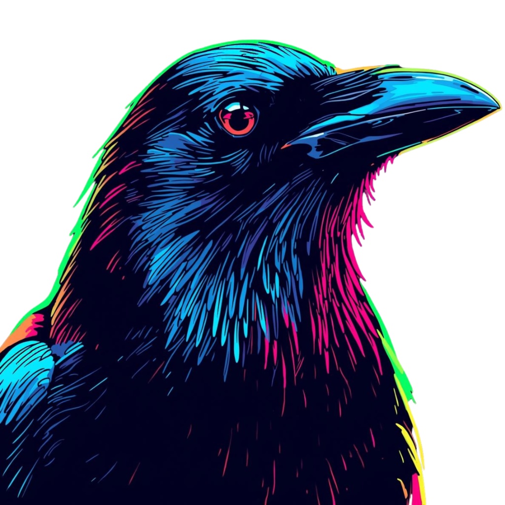 闇をまとう芸術家:カラスのクリップアート