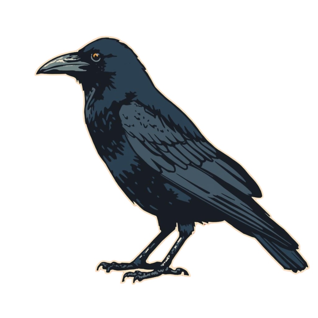 闇をまとう芸術家:カラスのクリップアート