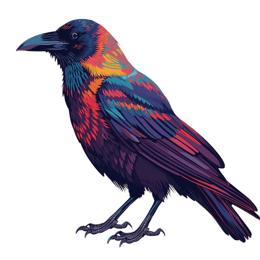 闇をまとう芸術家:カラスのクリップアート