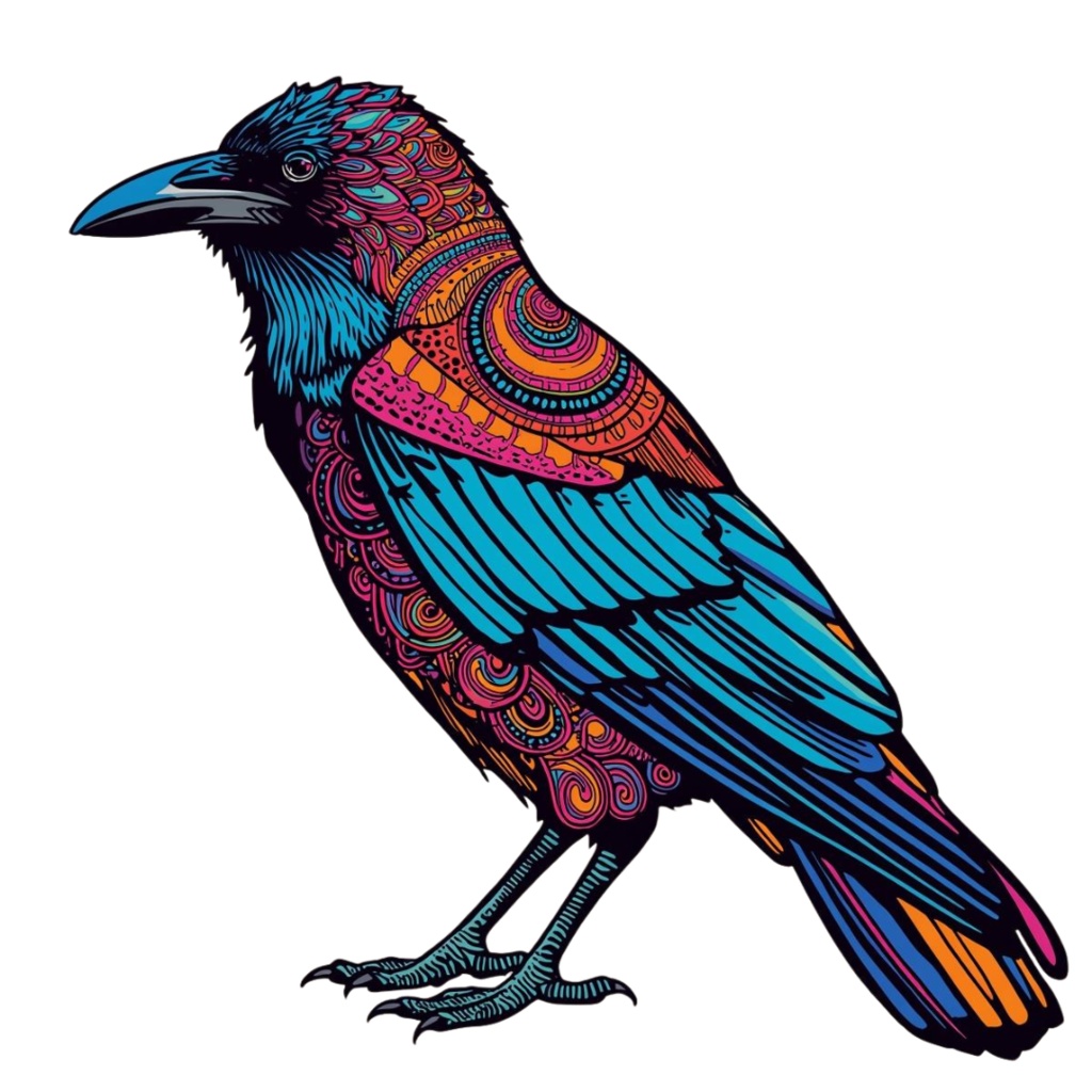 闇をまとう芸術家:カラスのクリップアート