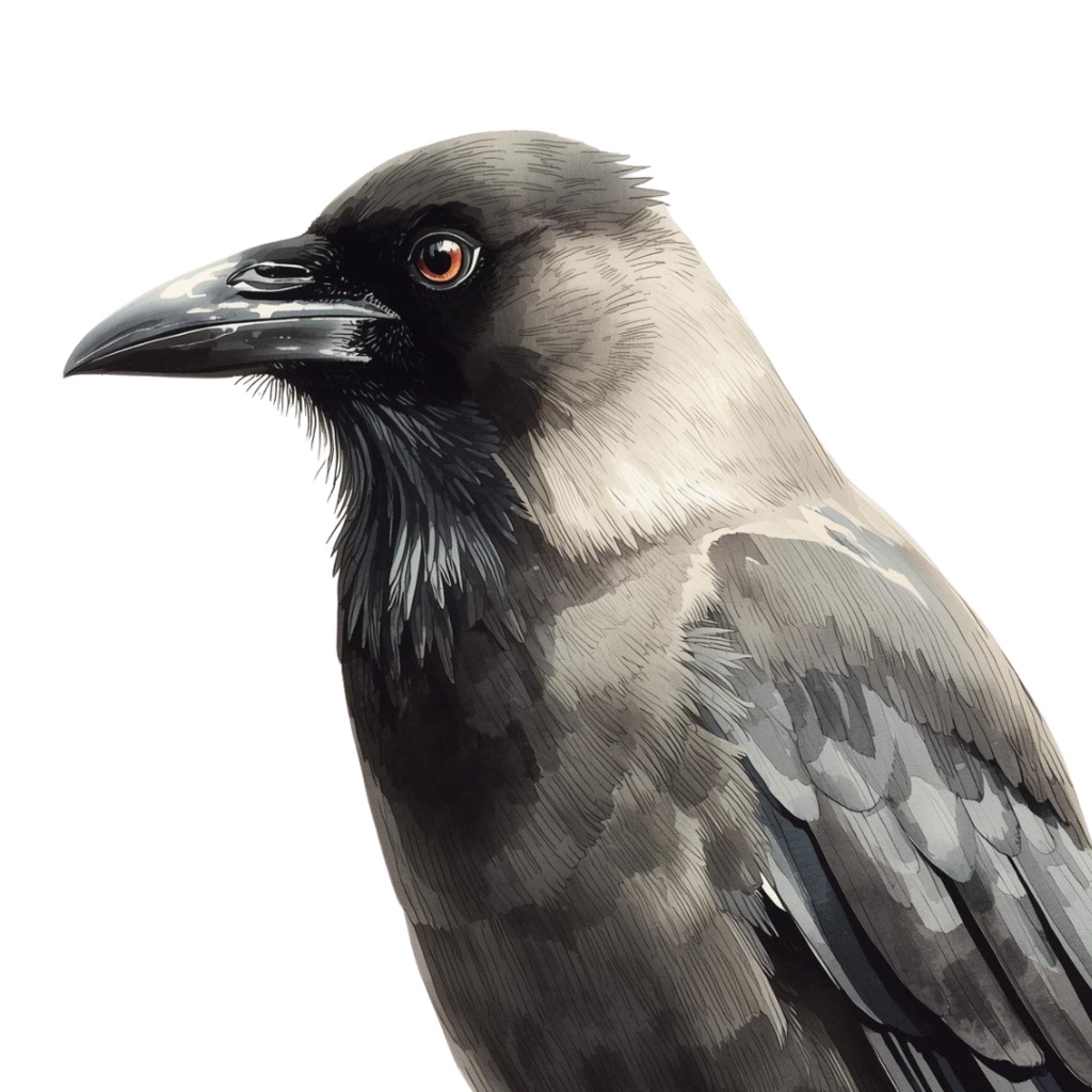 闇をまとう芸術家:カラスのクリップアート