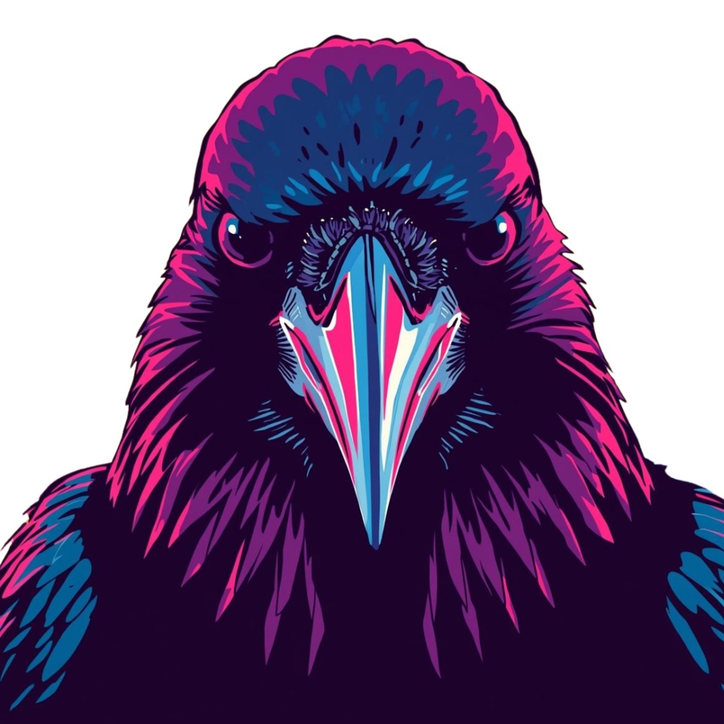 闇をまとう芸術家:カラスのクリップアート