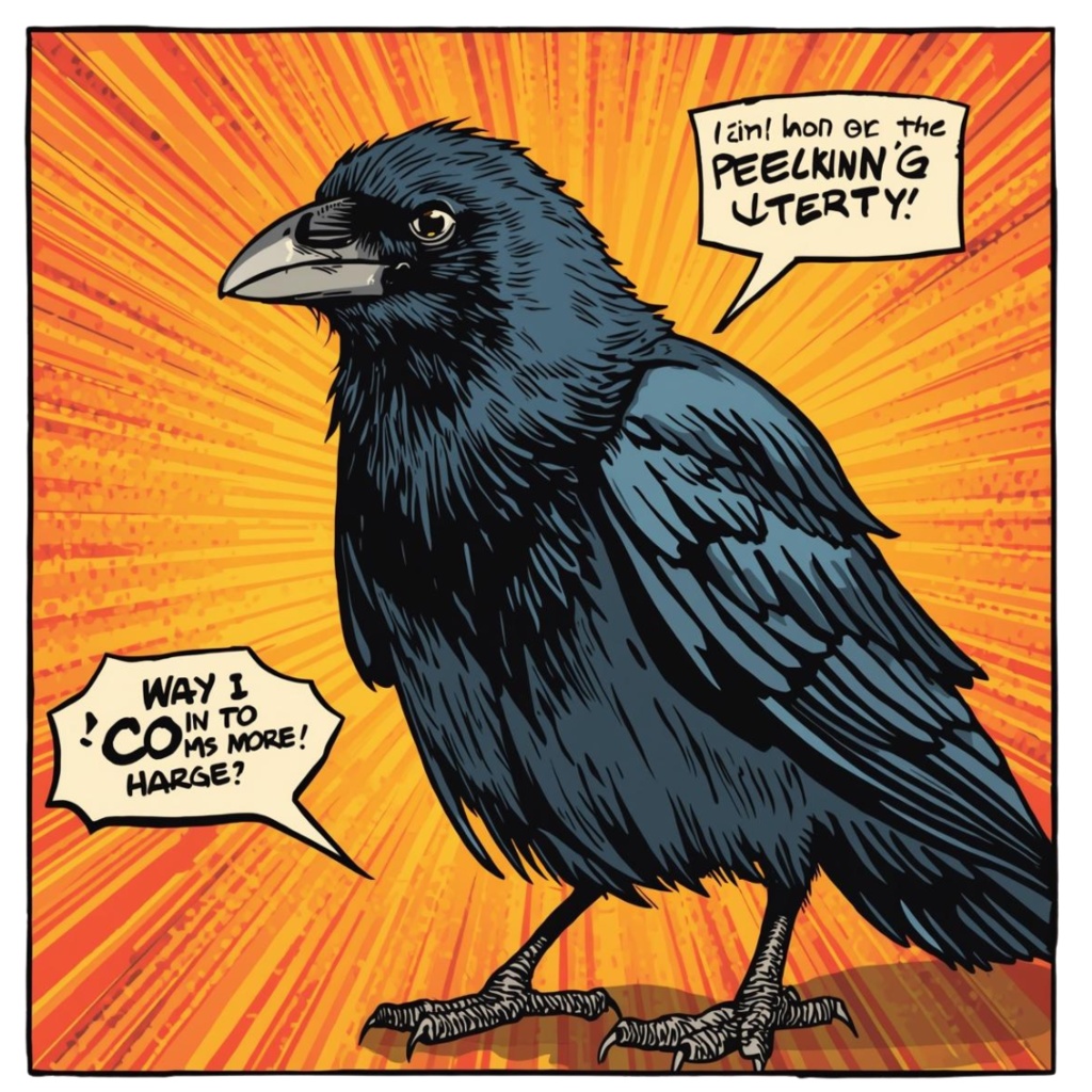 闇をまとう芸術家:カラスのクリップアート