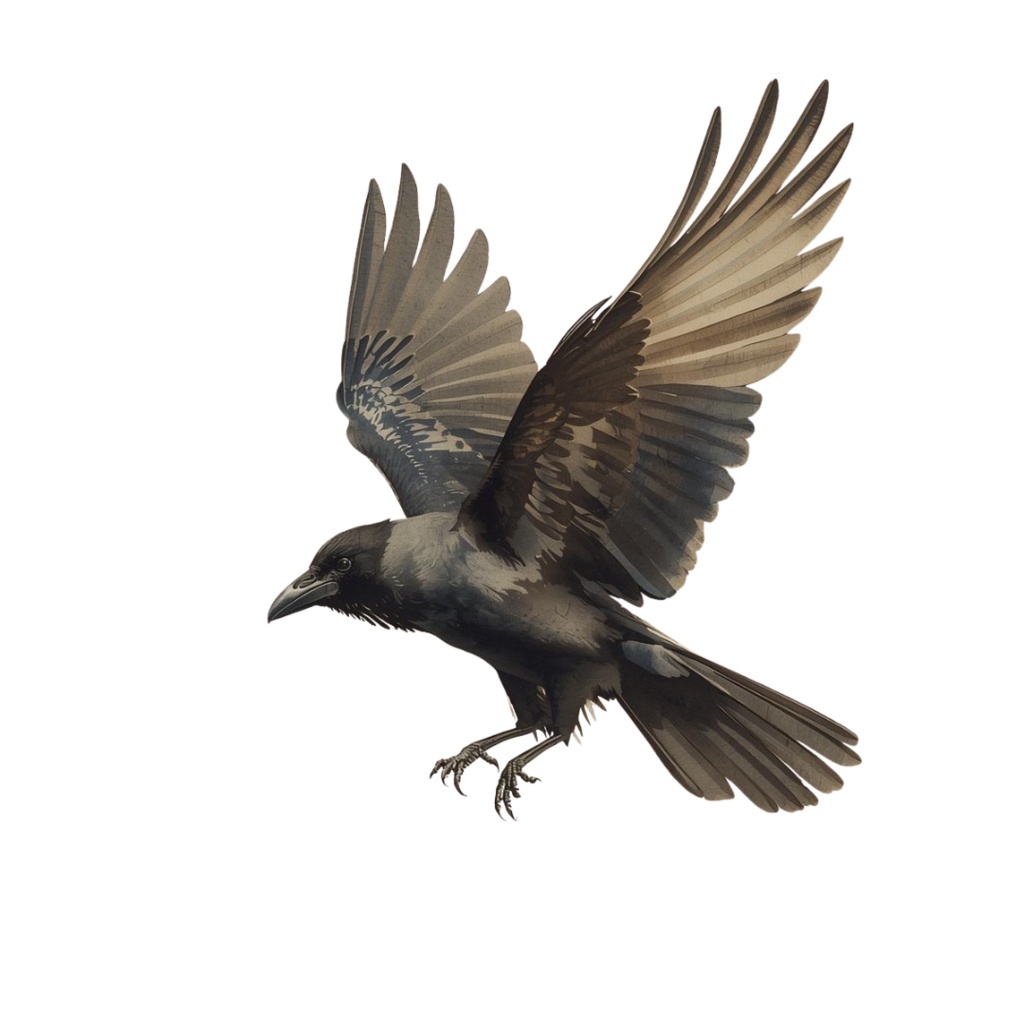 闇をまとう芸術家:カラスのクリップアート