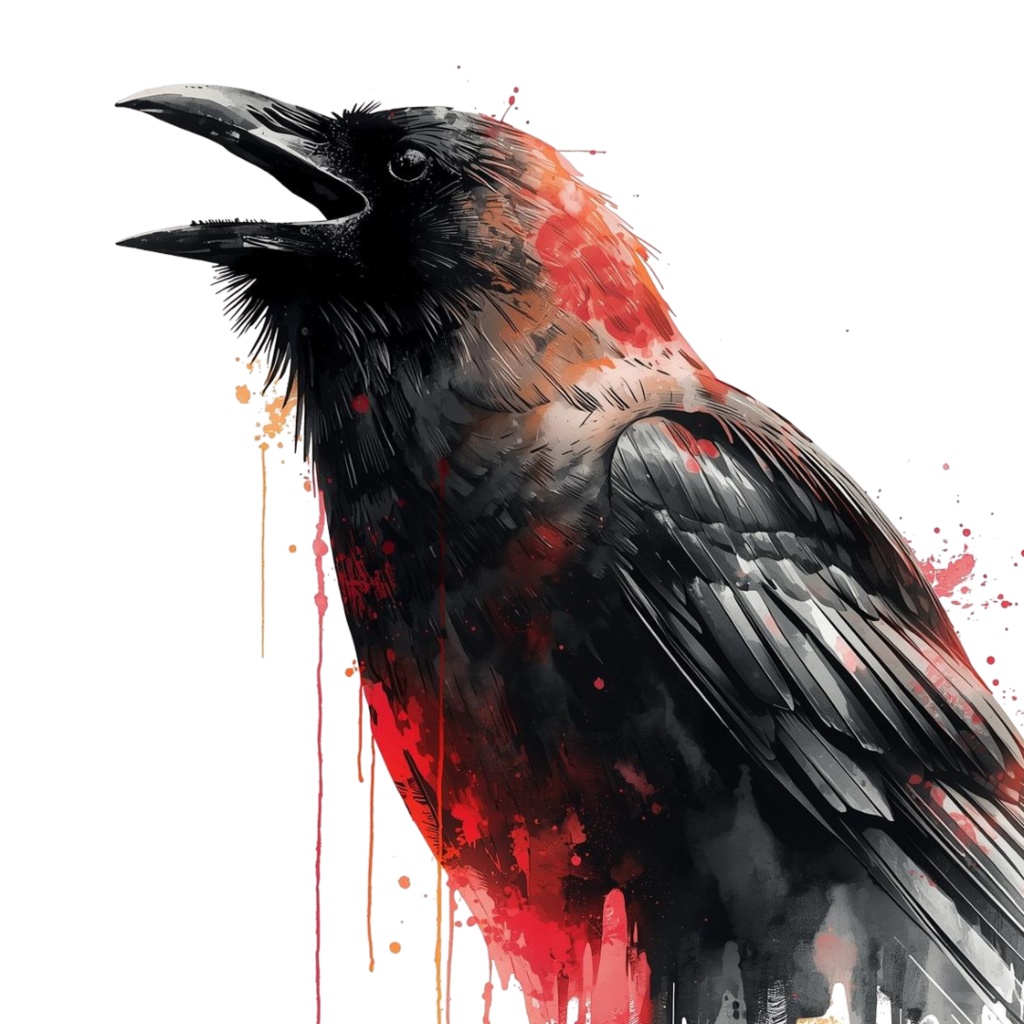 闇をまとう芸術家:カラスのクリップアート