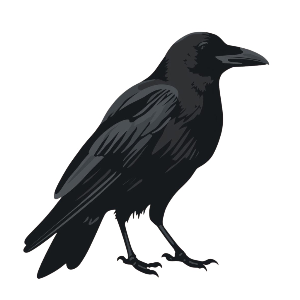 闇をまとう芸術家:カラスのクリップアート