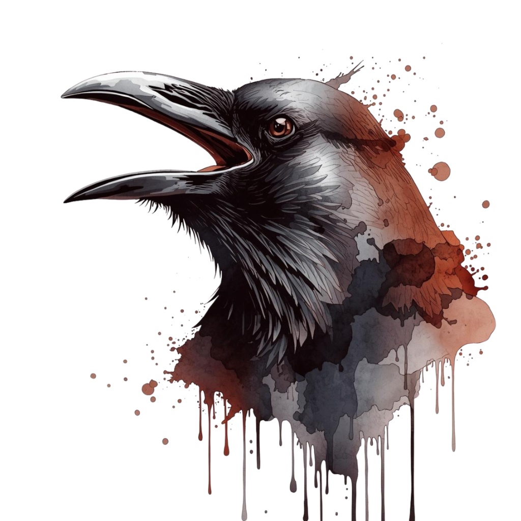 闇をまとう芸術家:カラスのクリップアート