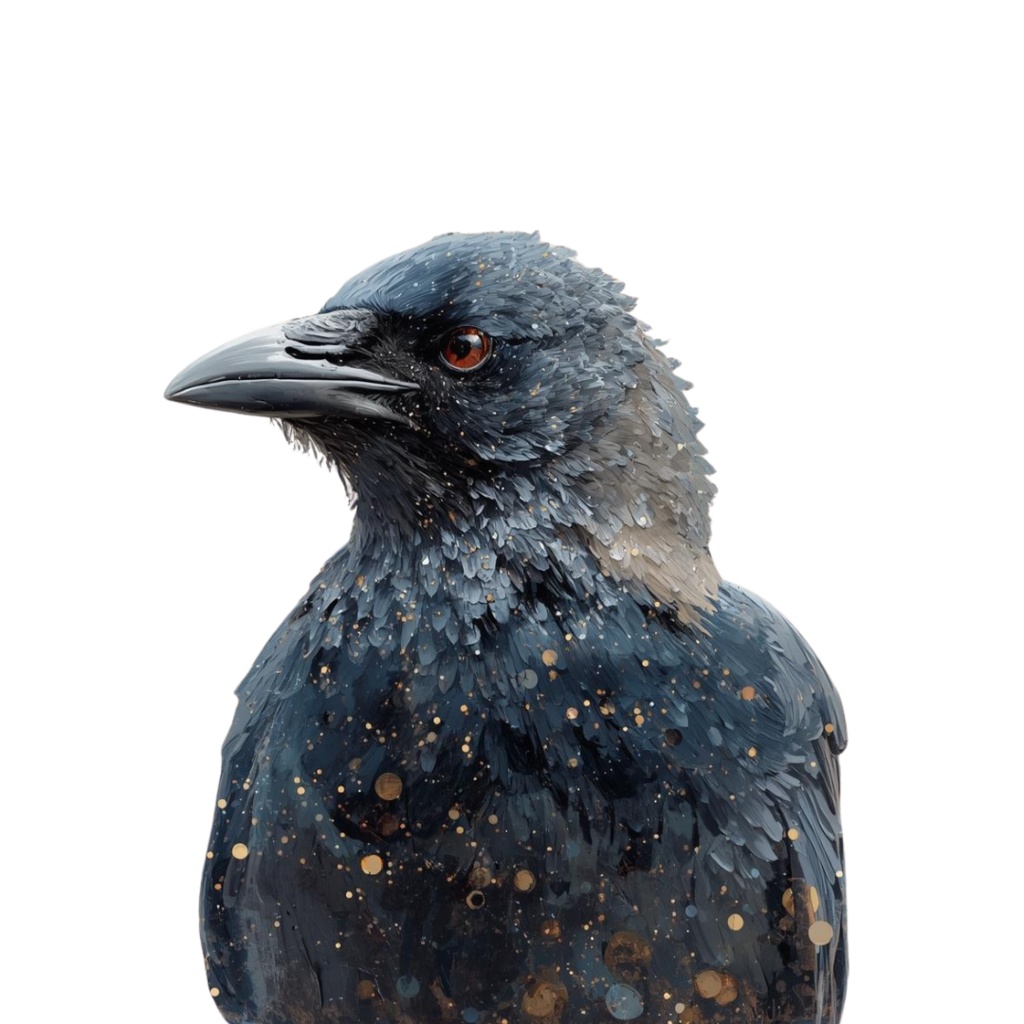 闇をまとう芸術家:カラスのクリップアート