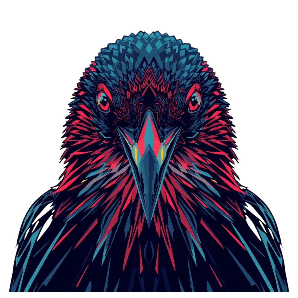 闇をまとう芸術家:カラスのクリップアート