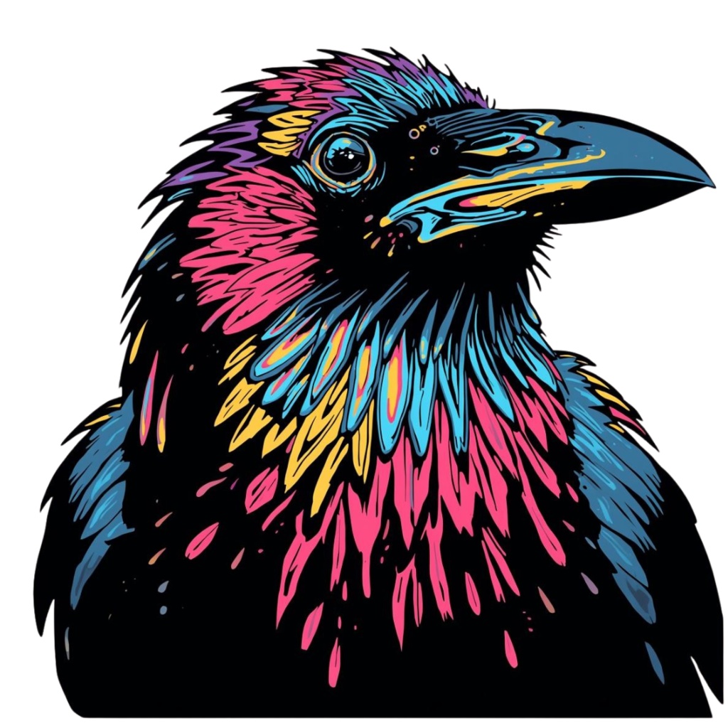 闇をまとう芸術家:カラスのクリップアート