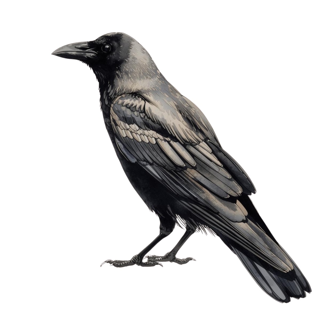 闇をまとう芸術家:カラスのクリップアート