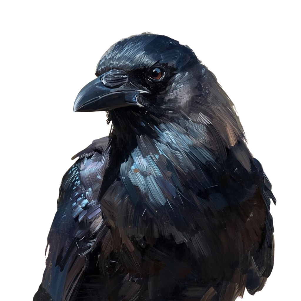 闇をまとう芸術家:カラスのクリップアート