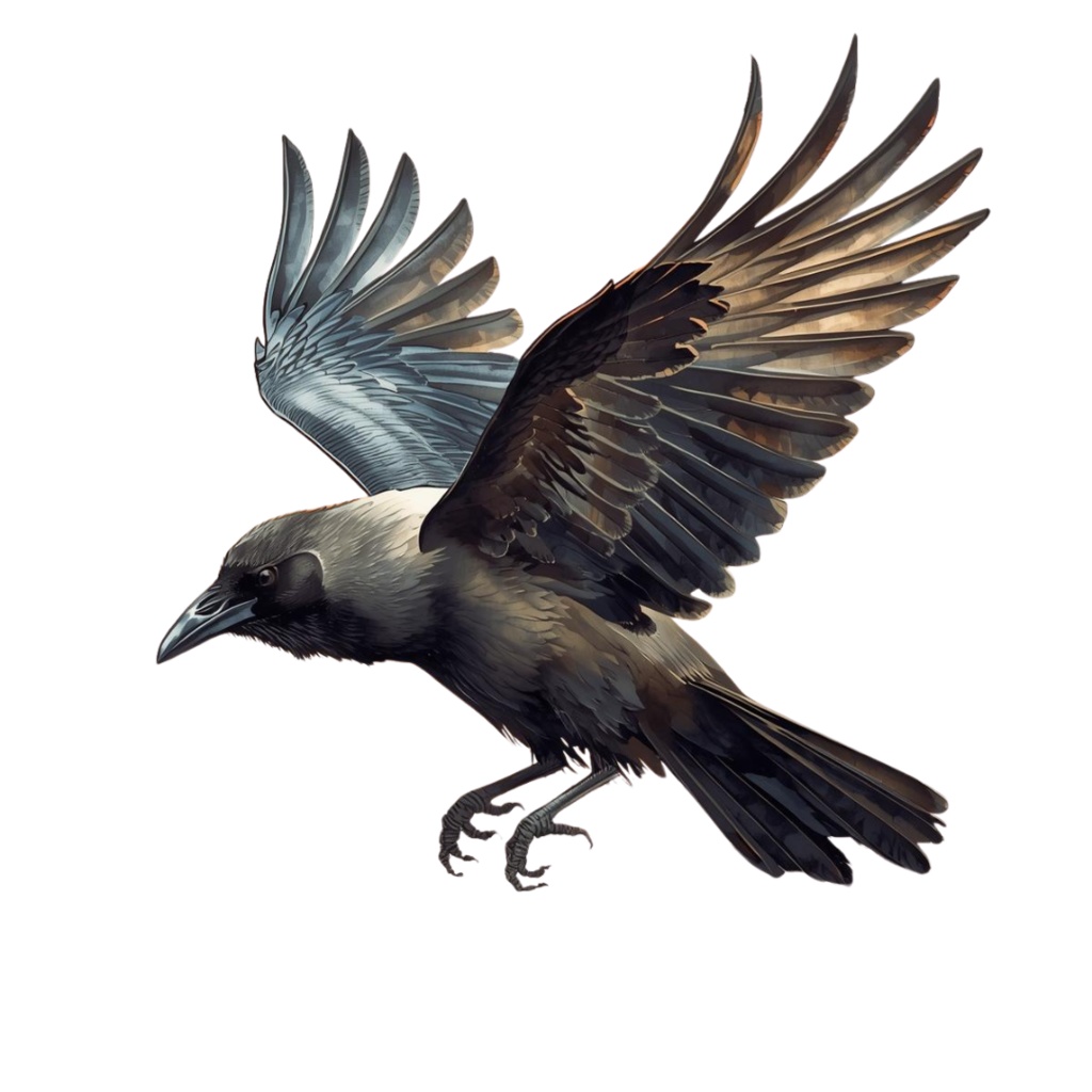 闇をまとう芸術家:カラスのクリップアート