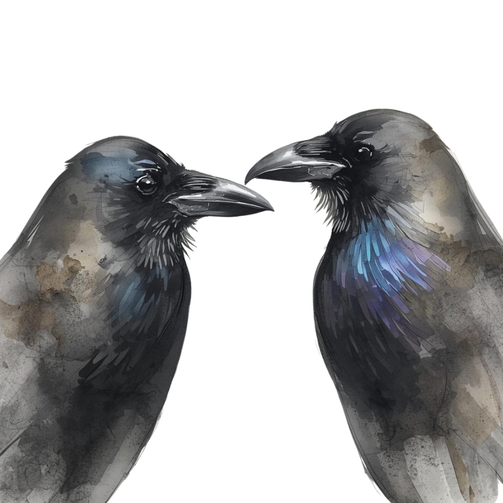 闇をまとう芸術家:カラスのクリップアート