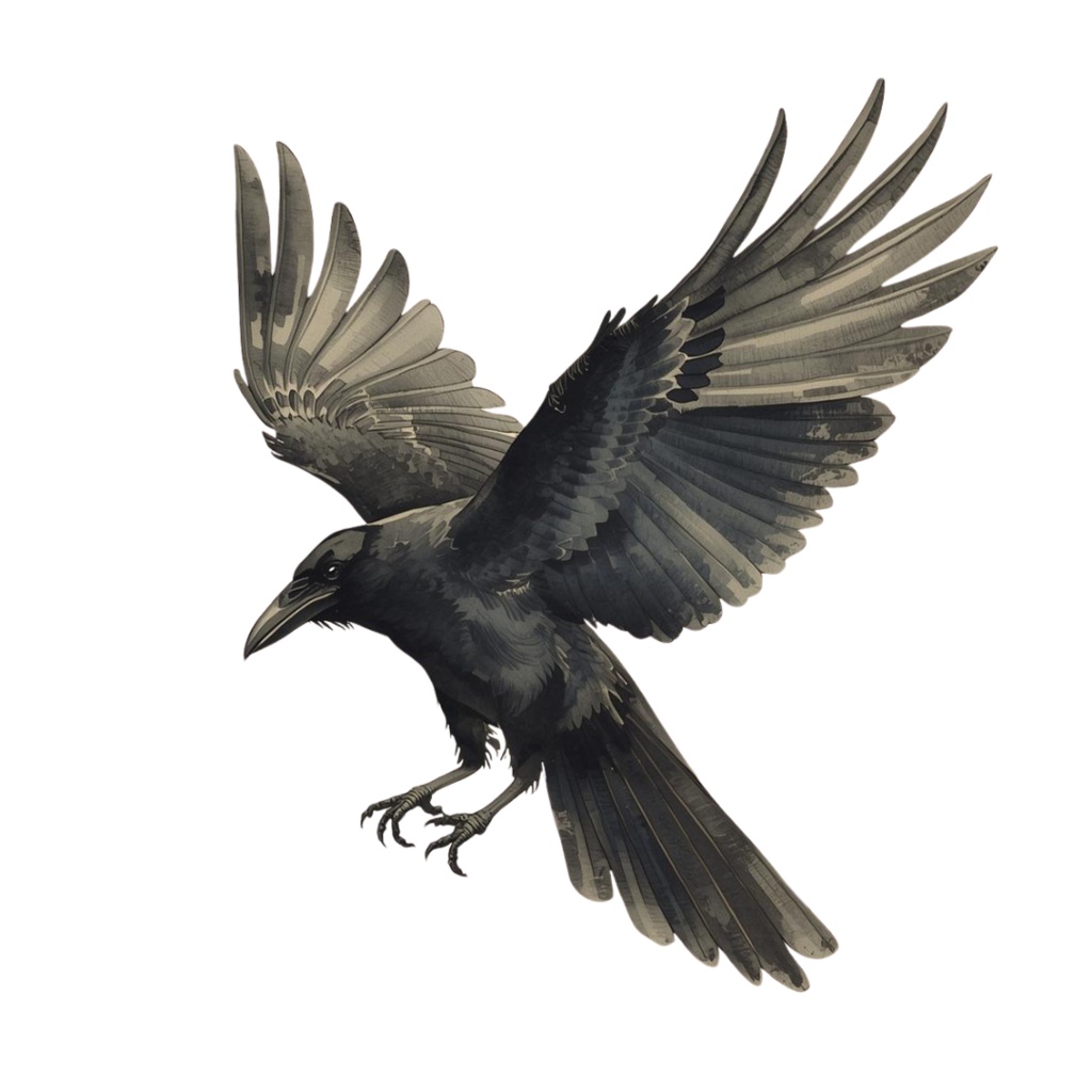 闇をまとう芸術家:カラスのクリップアート