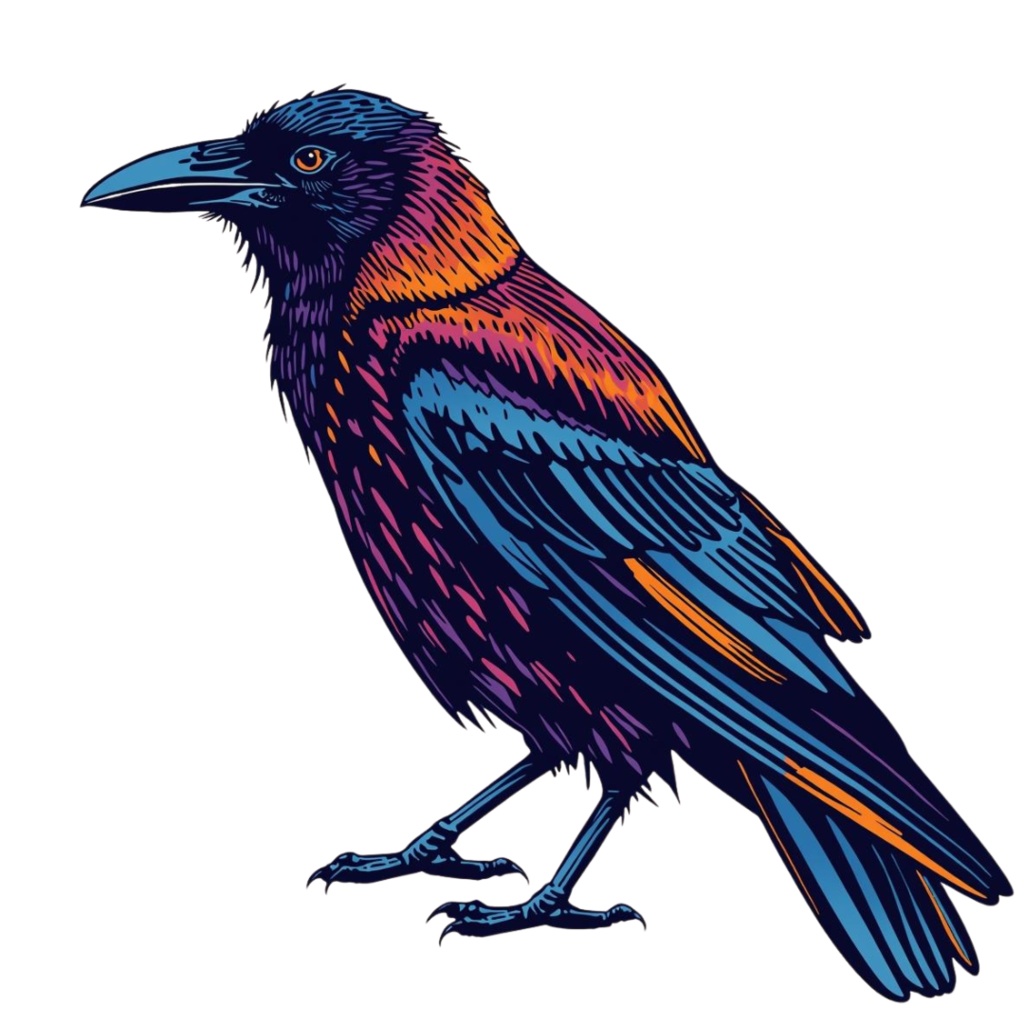 闇をまとう芸術家:カラスのクリップアート