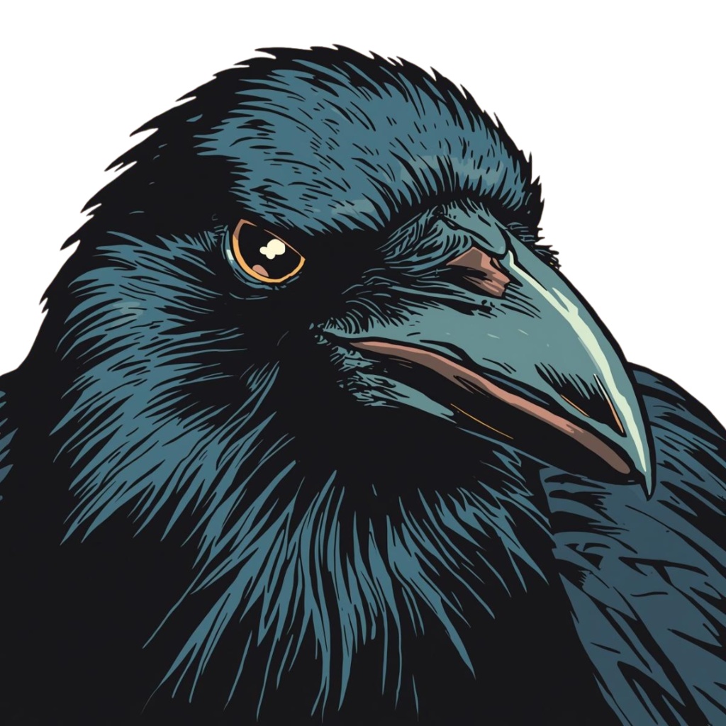 闇をまとう芸術家:カラスのクリップアート