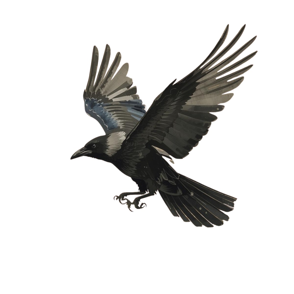 闇をまとう芸術家:カラスのクリップアート