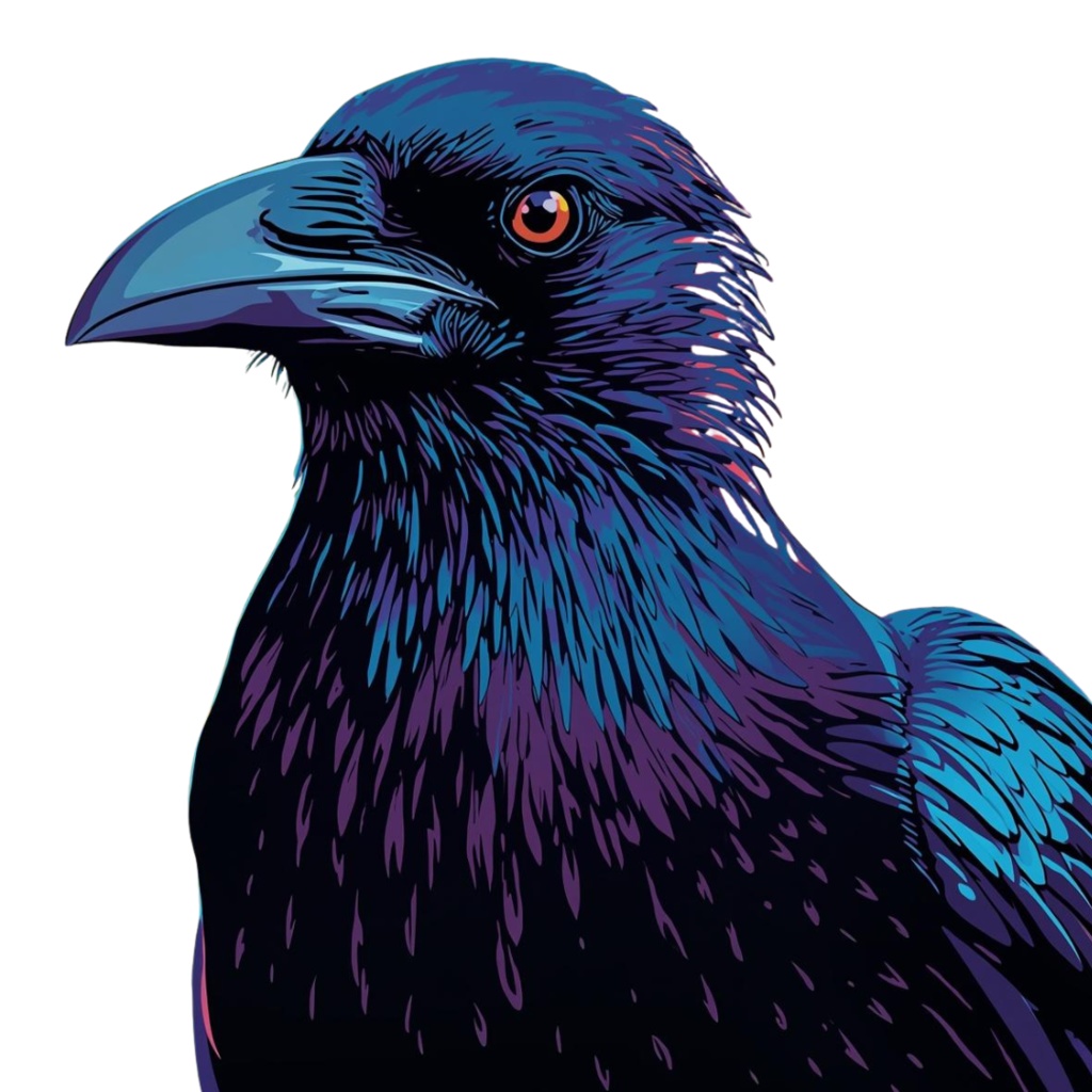 闇をまとう芸術家:カラスのクリップアート