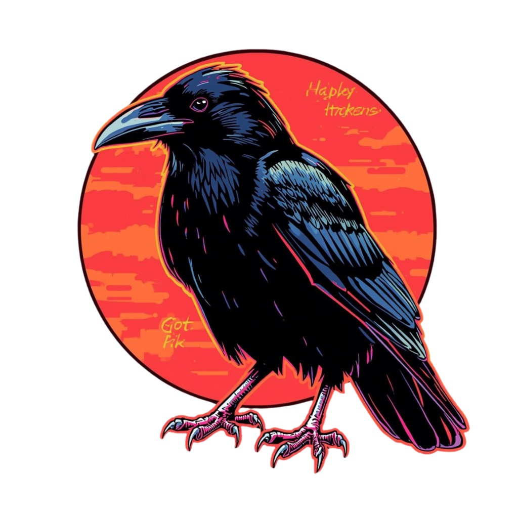 闇をまとう芸術家:カラスのクリップアート