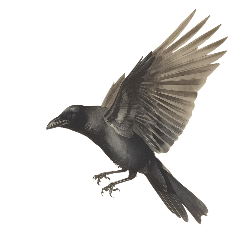 闇をまとう芸術家:カラスのクリップアート